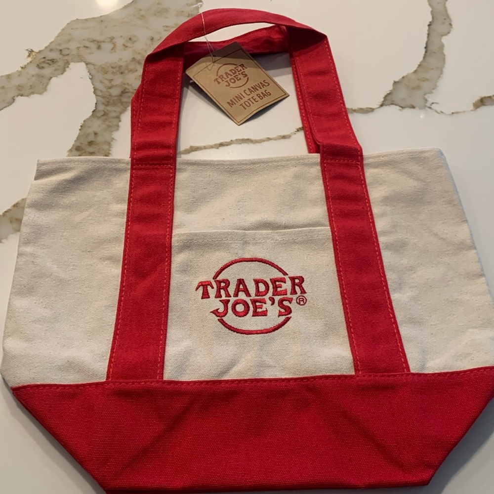 Trader Joes Mini Tote NWT  Red